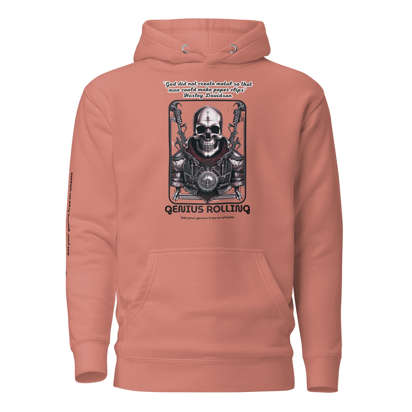 Sudadera con capucha calavera de metal frase Harley Davidson