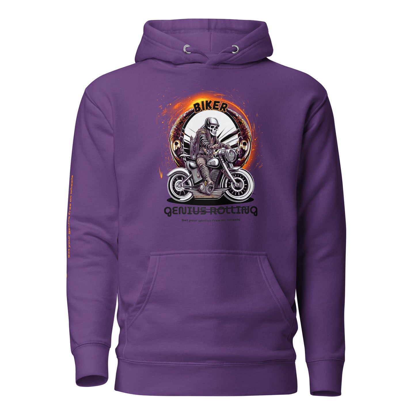 Sudadera con capucha calavera fuego