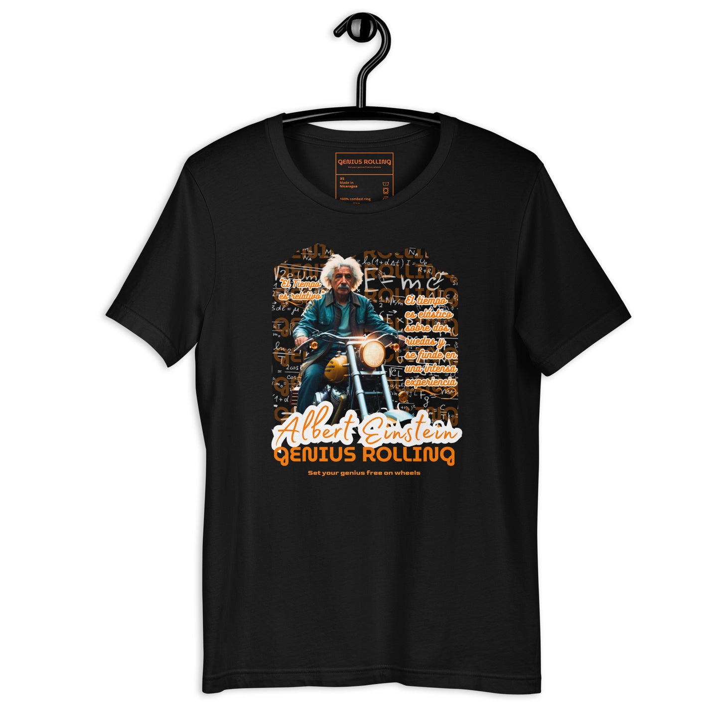 Camiseta Motera de manga corta unisex Albert Einstein