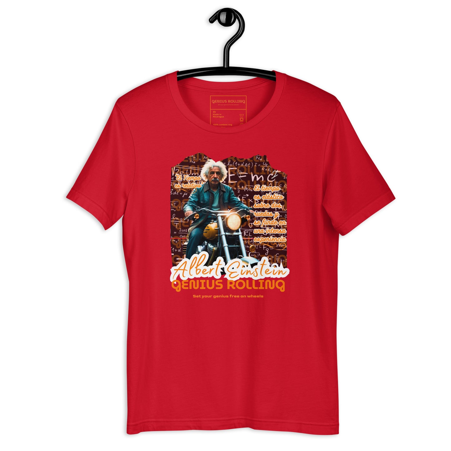 Camiseta Motera de manga corta unisex Albert Einstein